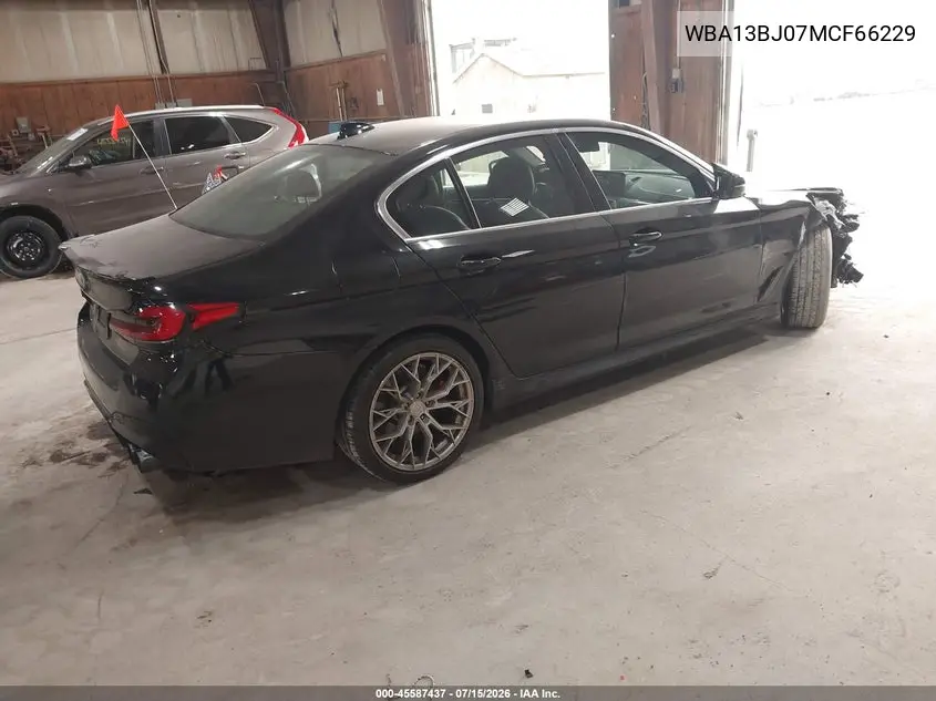 2021 BMW 530I xDrive VIN: WBA13BJ07MCF66229 Lot: 45587437