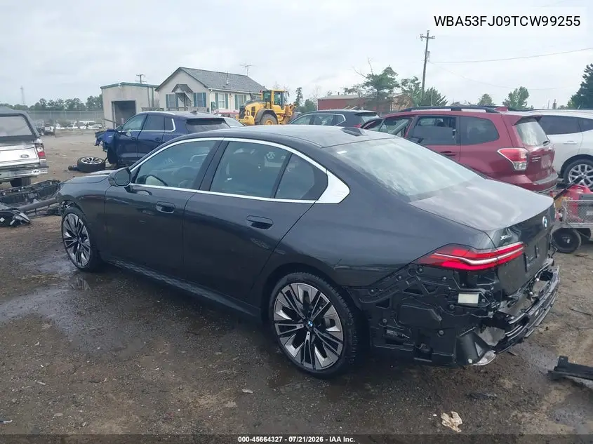 2026 BMW 530I xDrive VIN: WBA53FJ09TCW99255 Lot: 45664327