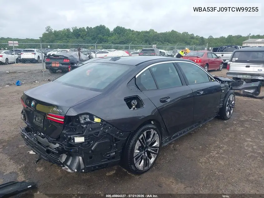 2026 BMW 530I xDrive VIN: WBA53FJ09TCW99255 Lot: 45664327