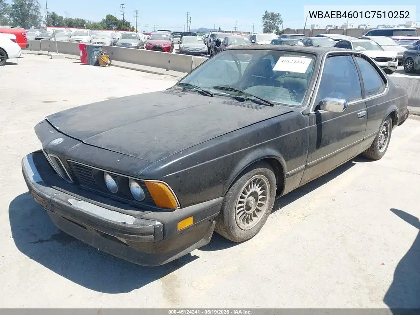 1982 BMW 633 Csi Automatic VIN: WBAEB4601C7510252 Lot: 45124241