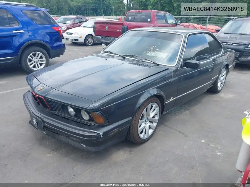 1989 BMW 635 Csi Automatic VIN: WBAEC8414K3268918 Lot: 45214130