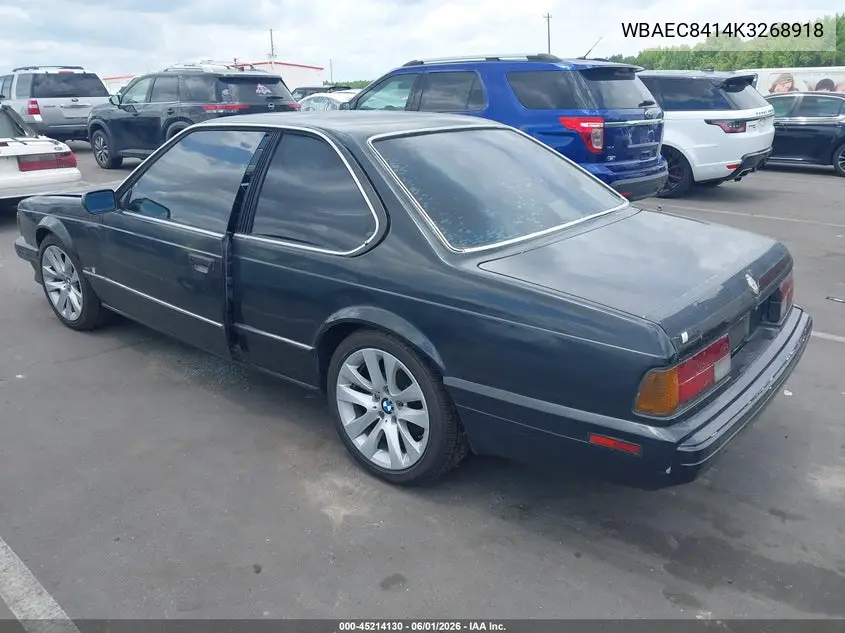 1989 BMW 635 Csi Automatic VIN: WBAEC8414K3268918 Lot: 45214130