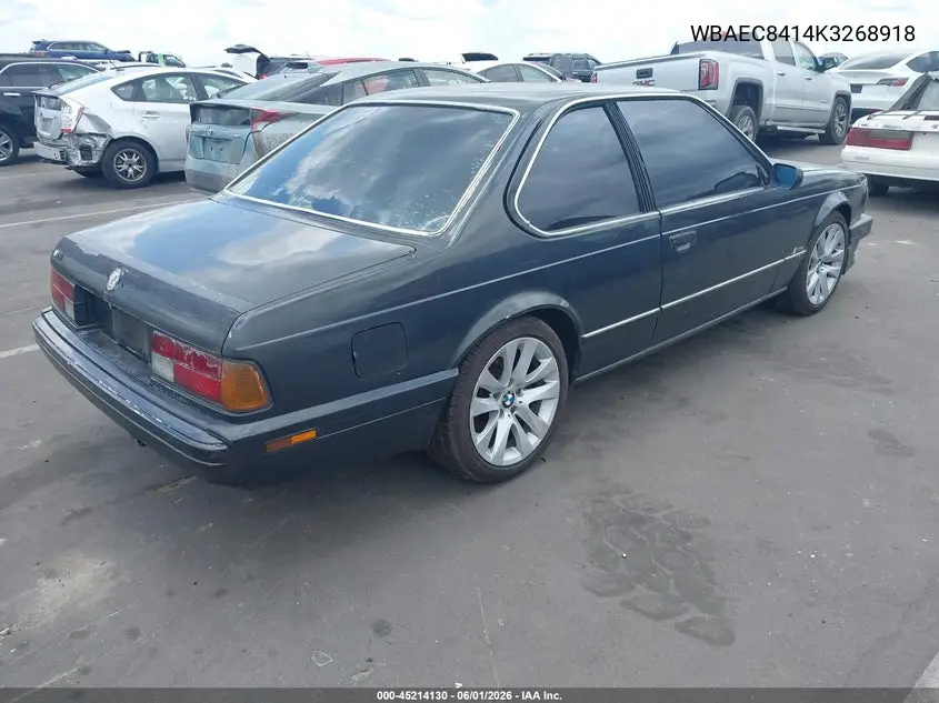 1989 BMW 635 Csi Automatic VIN: WBAEC8414K3268918 Lot: 45214130