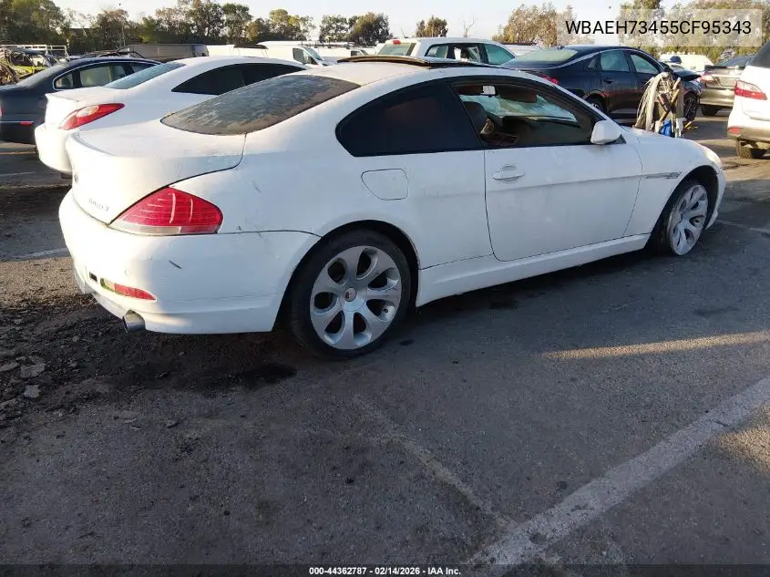 2005 BMW 645Ci VIN: WBAEH73455CF95343 Lot: 44362787