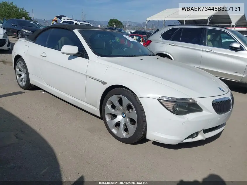 2005 BMW 645Ci VIN: WBAEK73445B327131 Lot: 44886661