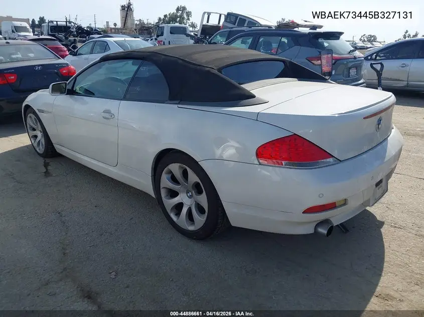 2005 BMW 645Ci VIN: WBAEK73445B327131 Lot: 44886661