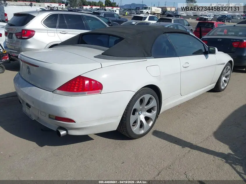 2005 BMW 645Ci VIN: WBAEK73445B327131 Lot: 44886661