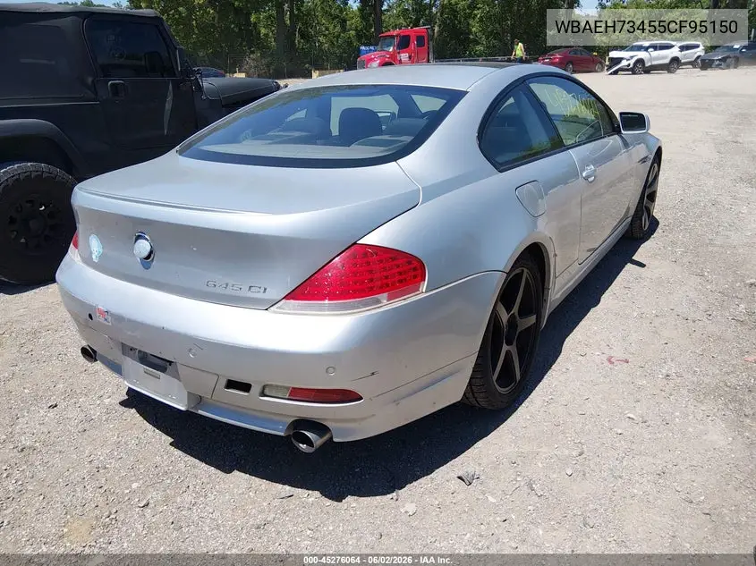 2005 BMW 645Ci VIN: WBAEH73455CF95150 Lot: 45276064
