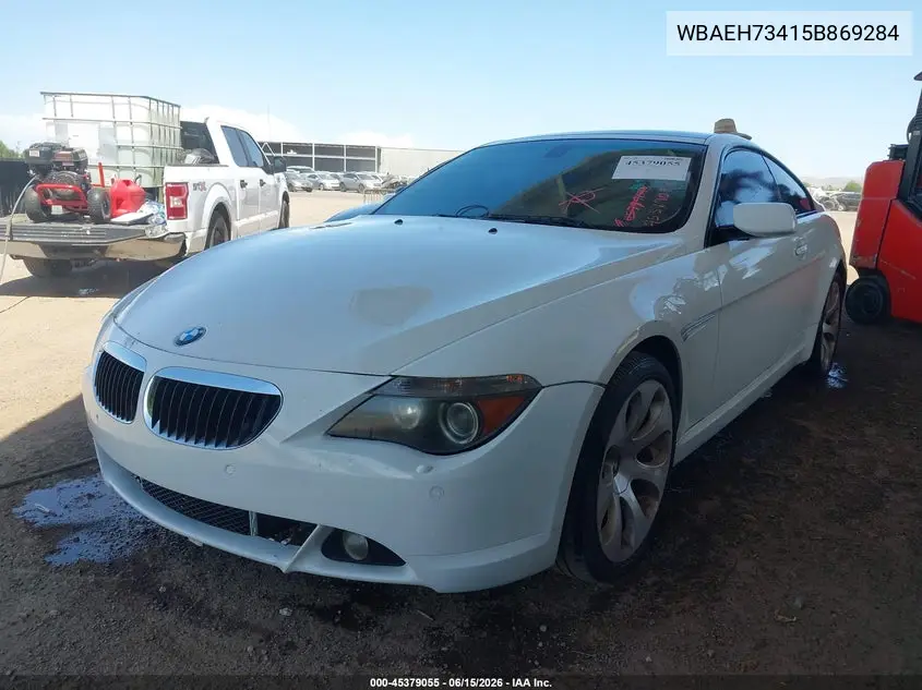 2005 BMW 645Ci VIN: WBAEH73415B869284 Lot: 45379055