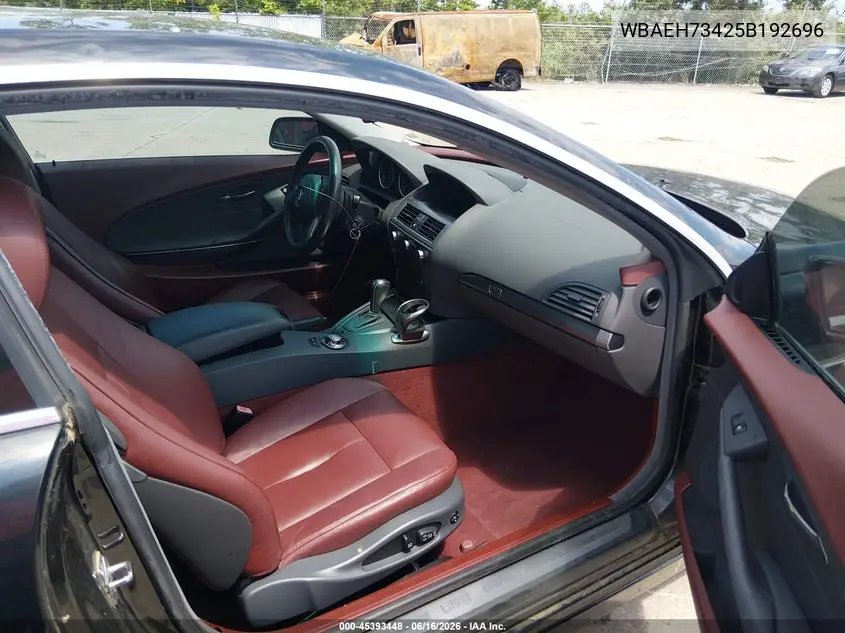 2005 BMW 645Ci VIN: WBAEH73425B192696 Lot: 45393448