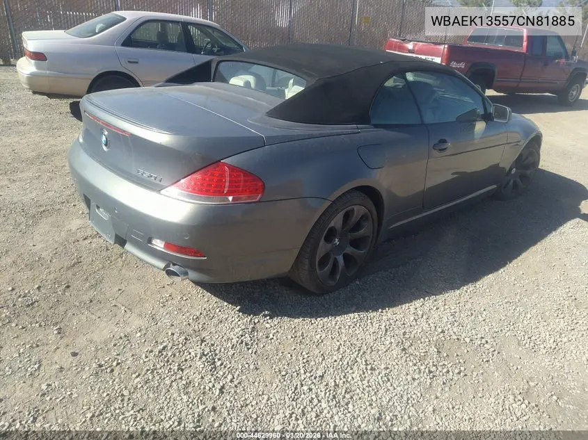 2007 BMW 650I VIN: WBAEK13557CN81885 Lot: 44629960