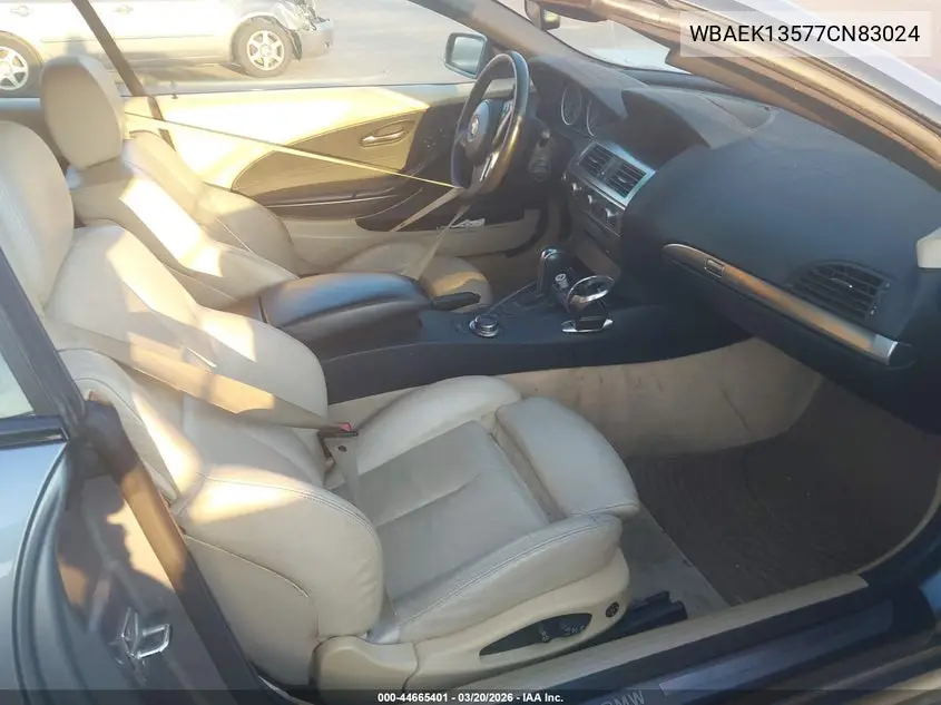 2007 BMW 650I VIN: WBAEK13577CN83024 Lot: 44665401