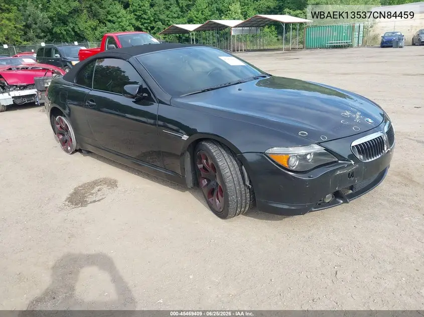 2007 BMW 650I VIN: WBAEK13537CN84459 Lot: 45469409