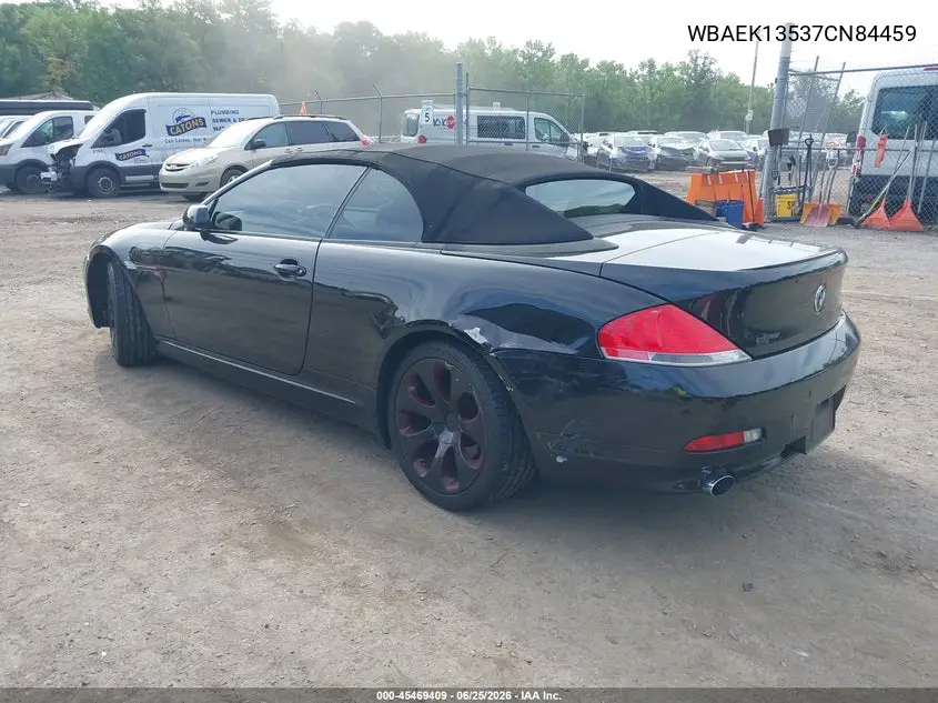 2007 BMW 650I VIN: WBAEK13537CN84459 Lot: 45469409
