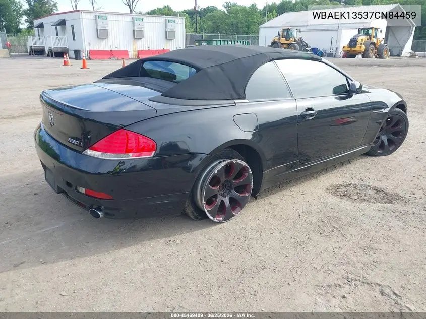 2007 BMW 650I VIN: WBAEK13537CN84459 Lot: 45469409