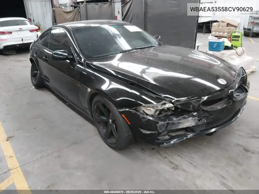 2008 BMW 650I VIN: WBAEA53558CV90629 Lot: 45485070