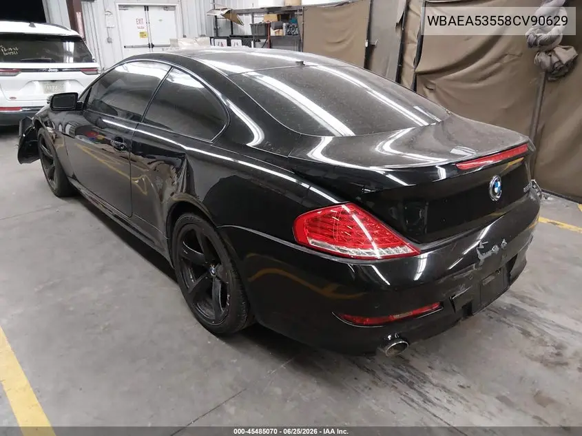 2008 BMW 650I VIN: WBAEA53558CV90629 Lot: 45485070