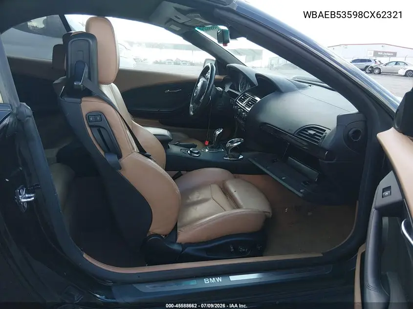 2008 BMW 650I VIN: WBAEB53598CX62321 Lot: 45588662
