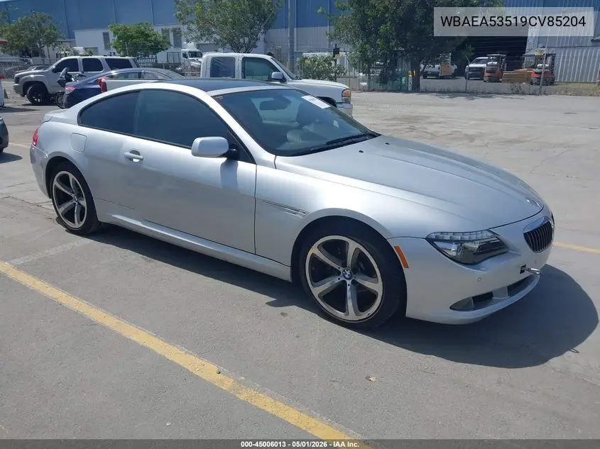 2009 BMW 650I VIN: WBAEA53519CV85204 Lot: 45006013