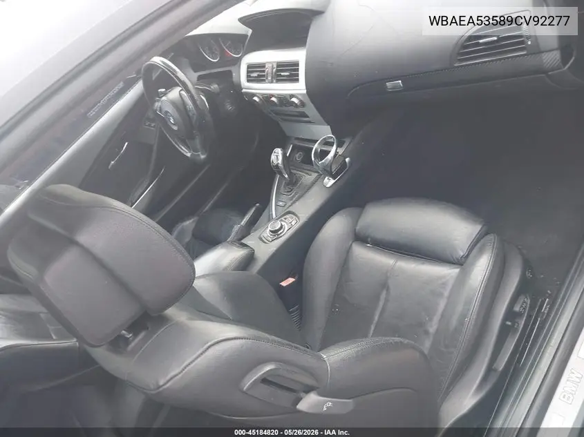 2009 BMW 650I VIN: WBAEA53589CV92277 Lot: 45184820