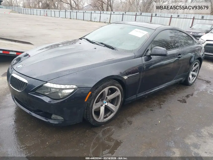 2010 BMW 650I VIN: WBAEA5C55ACV93679 Lot: 44620244