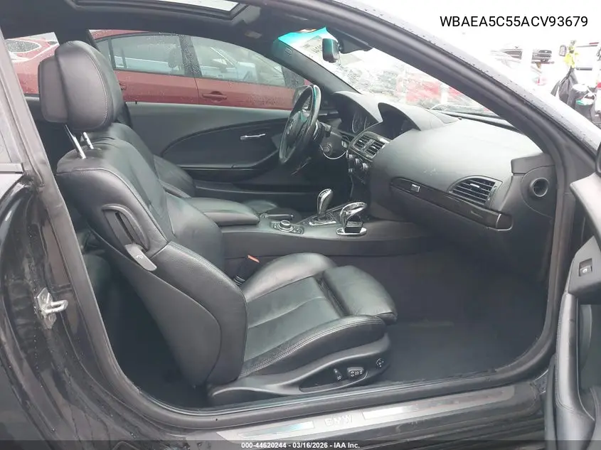 2010 BMW 650I VIN: WBAEA5C55ACV93679 Lot: 44620244