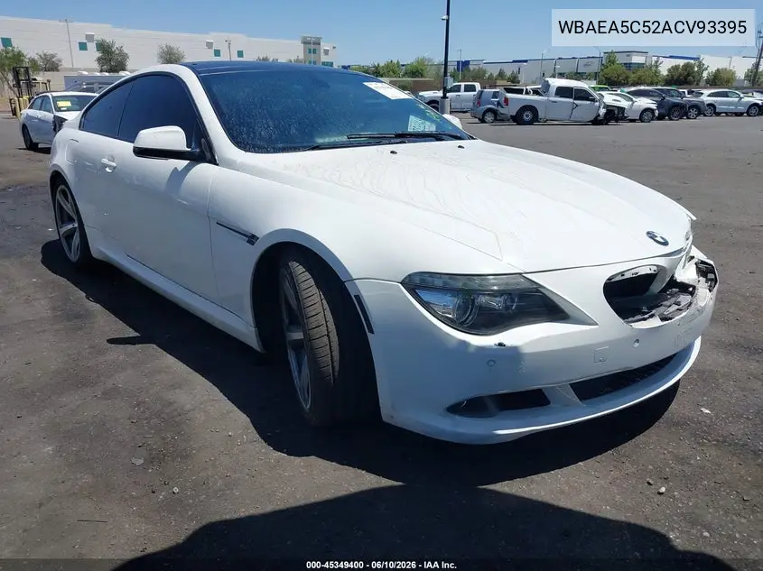 2010 BMW 650I VIN: WBAEA5C52ACV93395 Lot: 45349400