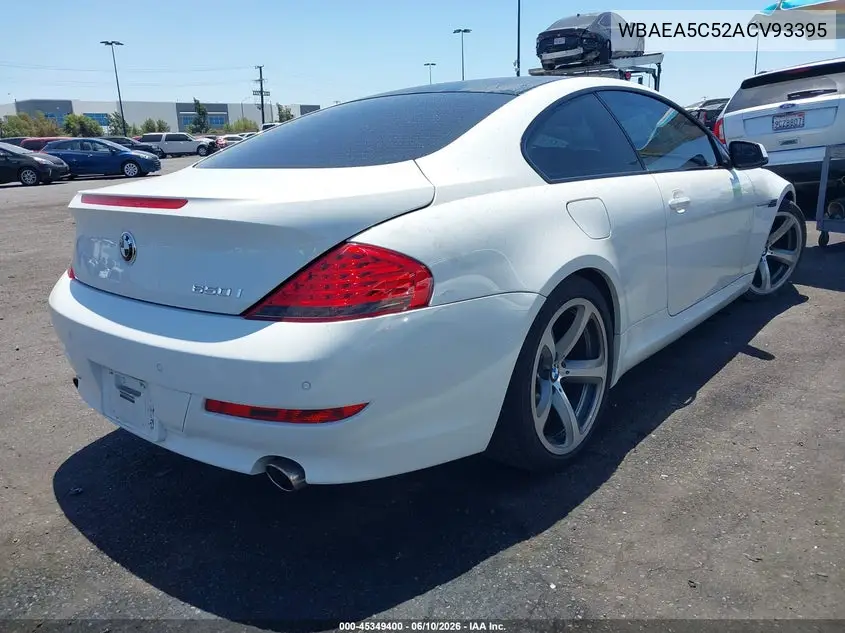 2010 BMW 650I VIN: WBAEA5C52ACV93395 Lot: 45349400