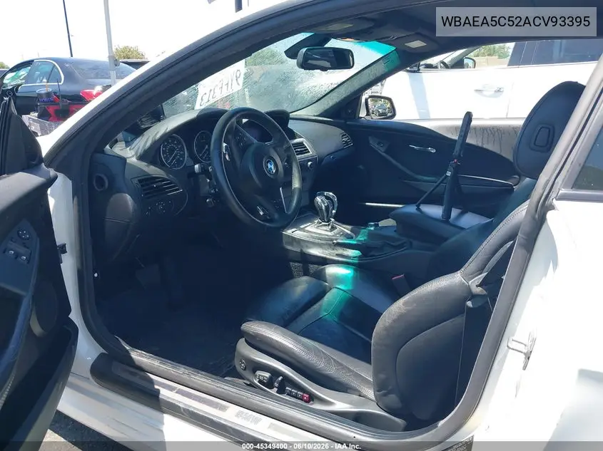 2010 BMW 650I VIN: WBAEA5C52ACV93395 Lot: 45349400