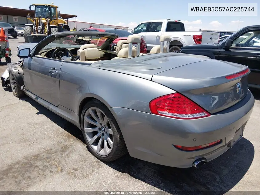 2010 BMW 650I VIN: WBAEB5C57AC225744 Lot: 45569518