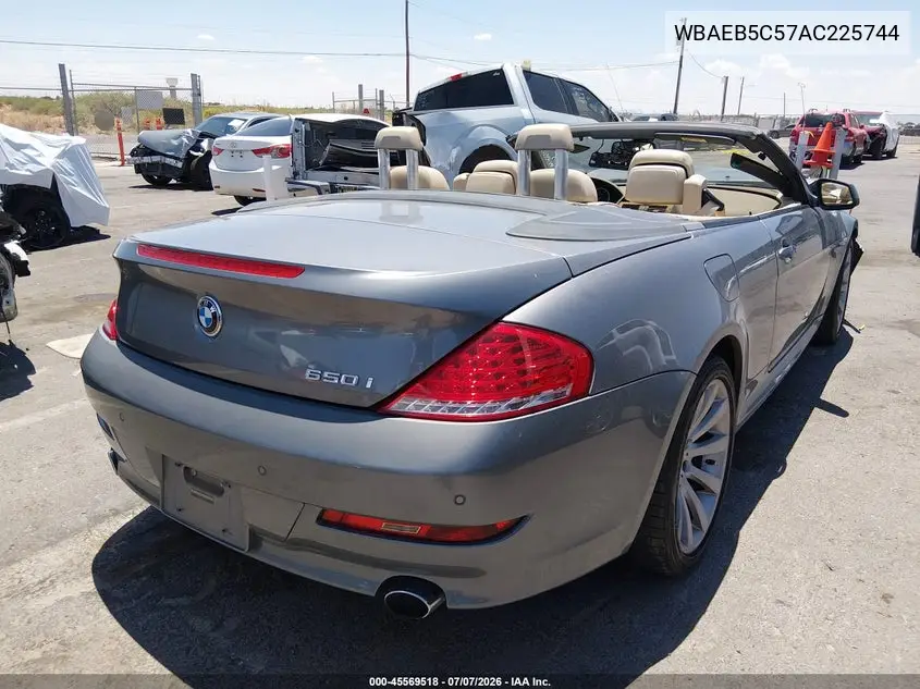 2010 BMW 650I VIN: WBAEB5C57AC225744 Lot: 45569518