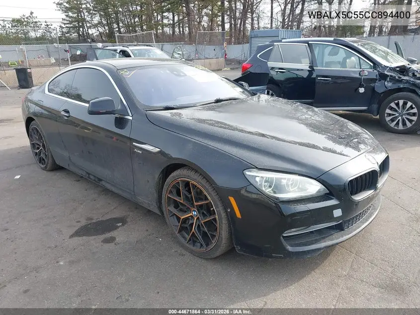 2012 BMW 650I xDrive VIN: WBALX5C55CC894400 Lot: 44671864