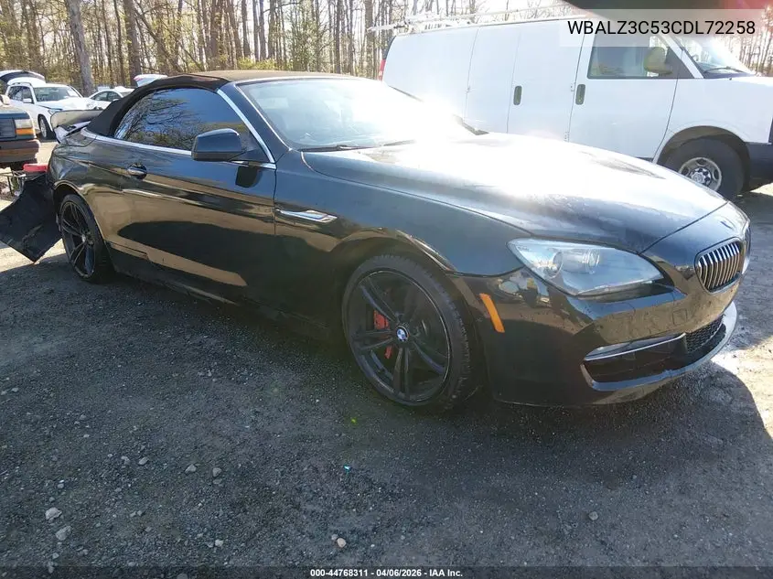 2012 BMW 650I VIN: WBALZ3C53CDL72258 Lot: 44768311