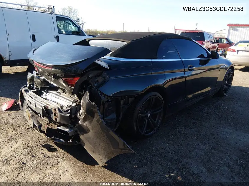 2012 BMW 650I VIN: WBALZ3C53CDL72258 Lot: 44768311