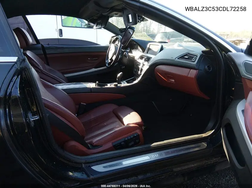 2012 BMW 650I VIN: WBALZ3C53CDL72258 Lot: 44768311