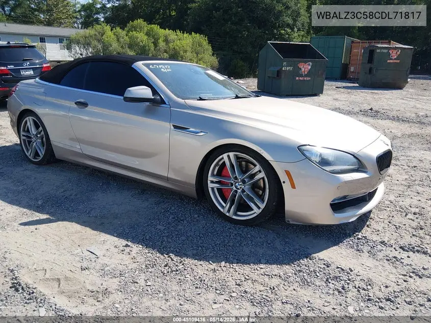 2012 BMW 650I VIN: WBALZ3C58CDL71817 Lot: 45109436