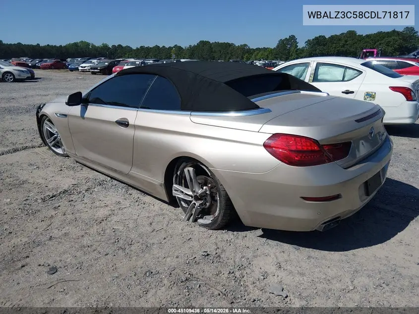 2012 BMW 650I VIN: WBALZ3C58CDL71817 Lot: 45109436