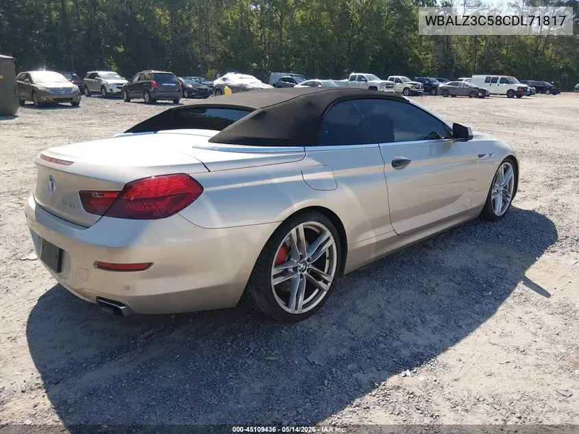 2012 BMW 650I VIN: WBALZ3C58CDL71817 Lot: 45109436