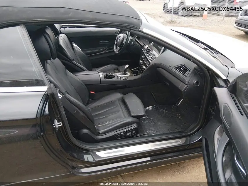 2012 BMW 650I xDrive VIN: WBALZ5C5XCDX64455 Lot: 45119631