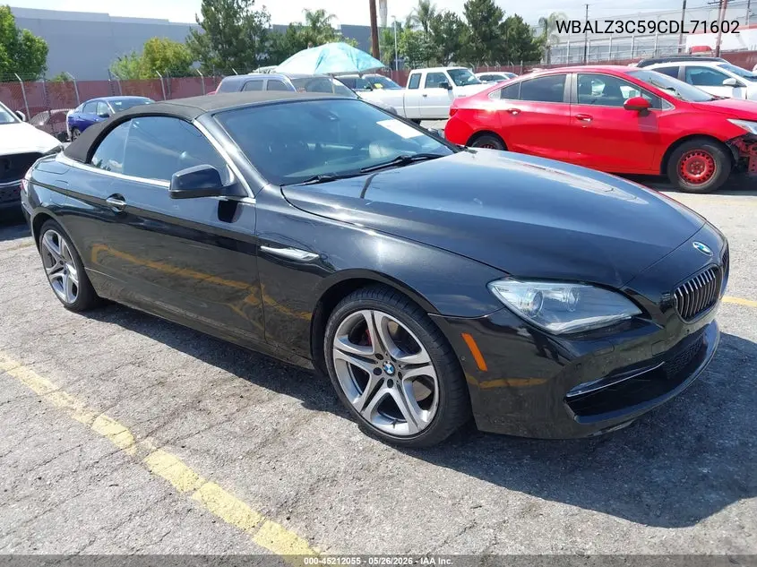 2012 BMW 650I VIN: WBALZ3C59CDL71602 Lot: 45212055