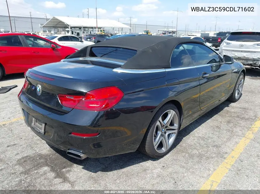 2012 BMW 650I VIN: WBALZ3C59CDL71602 Lot: 45212055