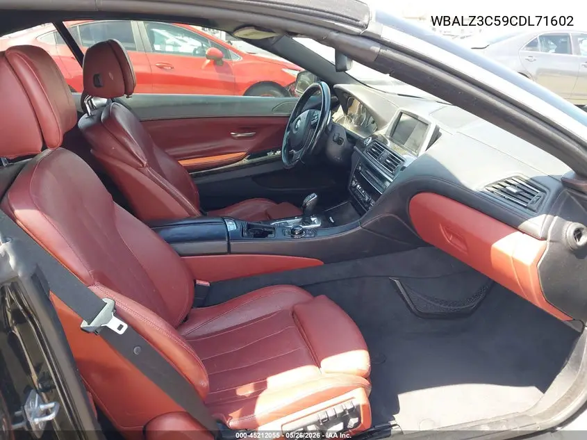 2012 BMW 650I VIN: WBALZ3C59CDL71602 Lot: 45212055