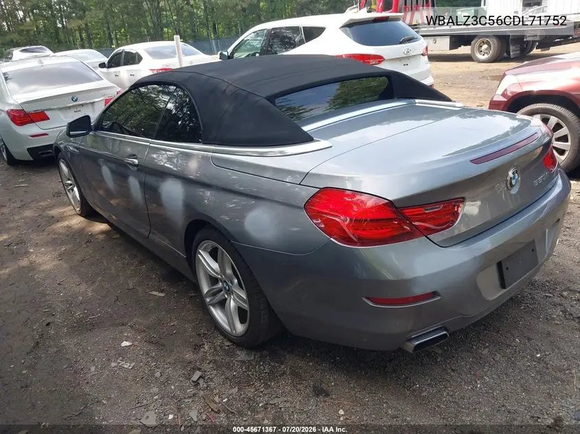2012 BMW 650I VIN: WBALZ3C56CDL71752 Lot: 45671367