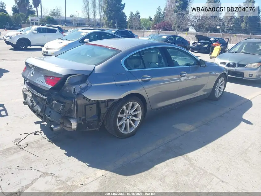 2013 BMW 640I Gran Coupe VIN: WBA6A0C51DDZ04076 Lot: 44622663