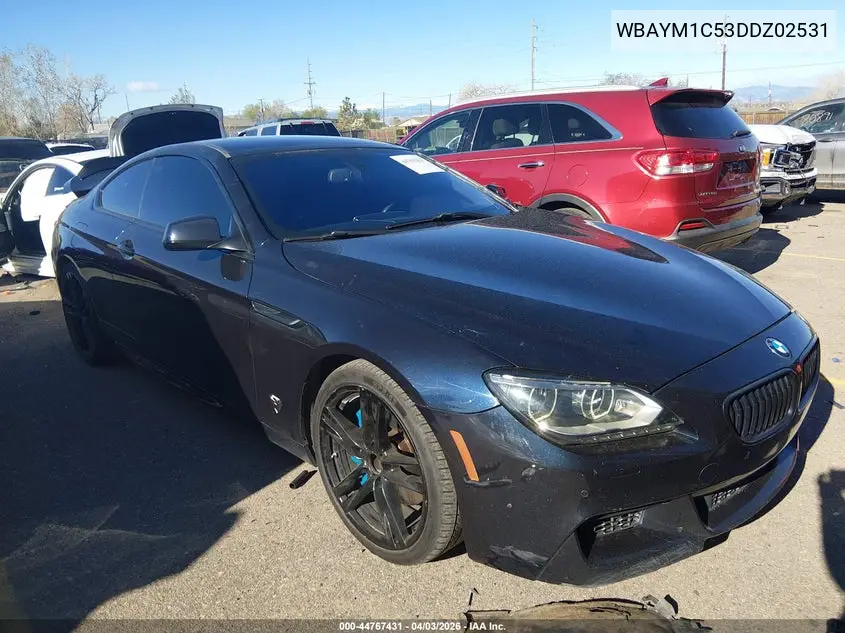 2013 BMW 650I xDrive VIN: WBAYM1C53DDZ02531 Lot: 44767431