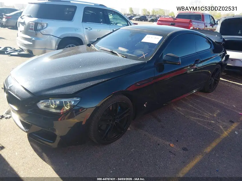 2013 BMW 650I xDrive VIN: WBAYM1C53DDZ02531 Lot: 44767431