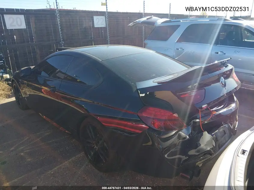2013 BMW 650I xDrive VIN: WBAYM1C53DDZ02531 Lot: 44767431