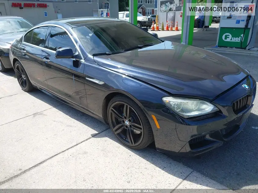 2013 BMW 650I Gran Coupe xDrive VIN: WBA6B4C51DDG67984 Lot: 45345965