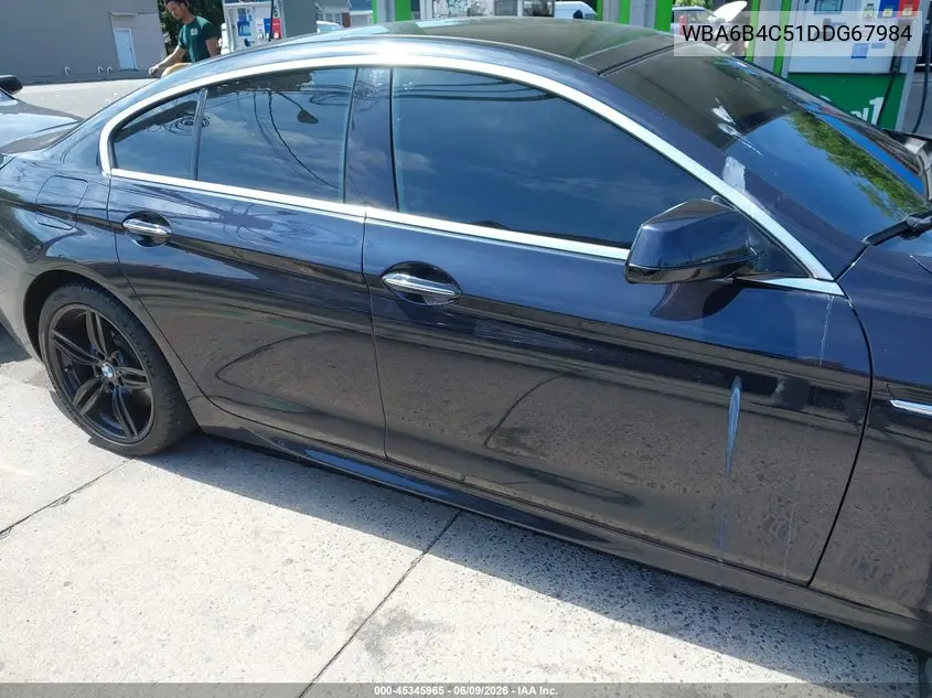 2013 BMW 650I Gran Coupe xDrive VIN: WBA6B4C51DDG67984 Lot: 45345965