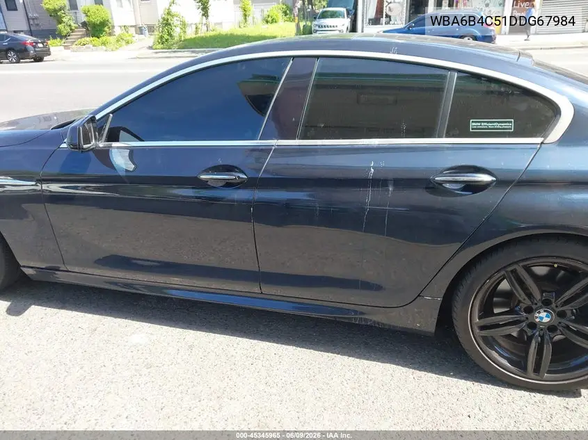 2013 BMW 650I Gran Coupe xDrive VIN: WBA6B4C51DDG67984 Lot: 45345965